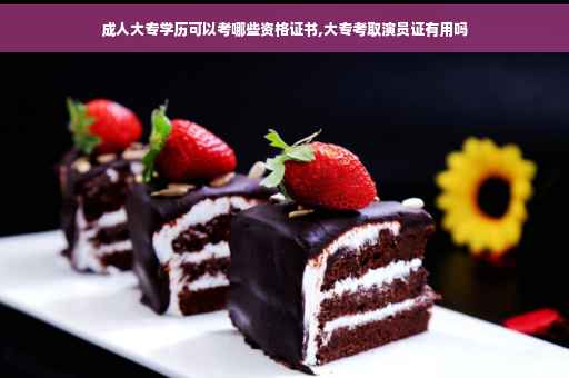成人大专学历可以考哪些资格证书,大专考取演员证有用吗