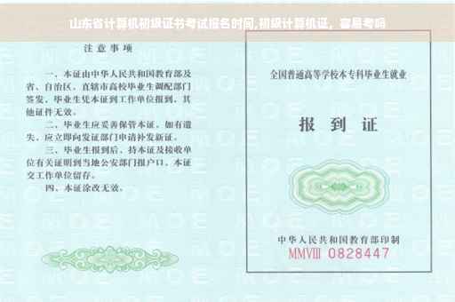 山东省计算机初级证书考试报名时间,初级计算机证，容易考吗