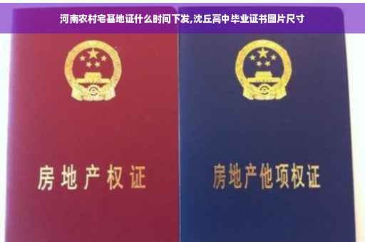 河南农村宅基地证什么时间下发,沈丘高中毕业证书图片尺寸
