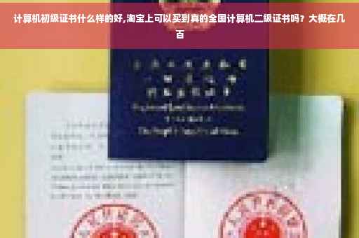 计算机初级证书什么样的好,淘宝上可以买到真的全国计算机二级证书吗？大概在几百