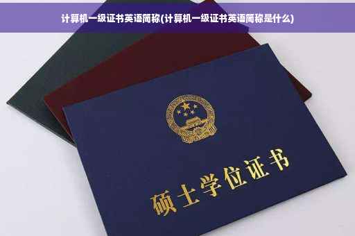 计算机一级证书英语简称(计算机一级证书英语简称是什么)