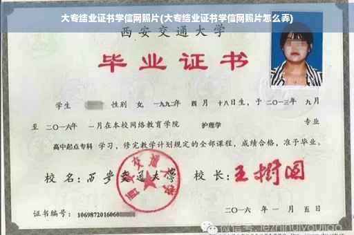 大专结业证书学信网照片(大专结业证书学信网照片怎么弄)
