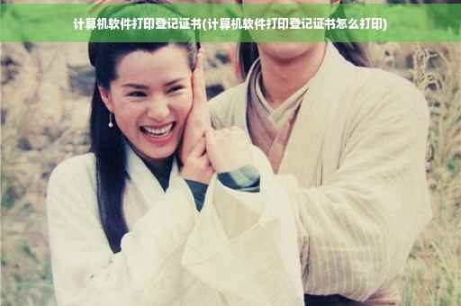 计算机软件打印登记证书(计算机软件打印登记证书怎么打印) 计算机软件打印登记证书(计算机软件打印登记证书怎么打印)