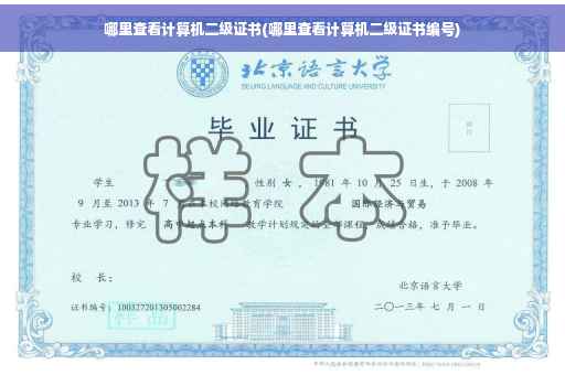 哪里查看计算机二级证书(哪里查看计算机二级证书编号)