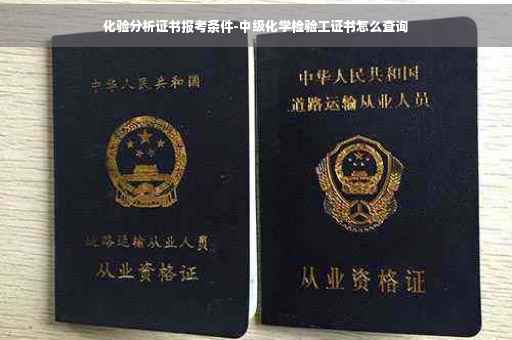 化验分析证书报考条件-中级化学检验工证书怎么查询