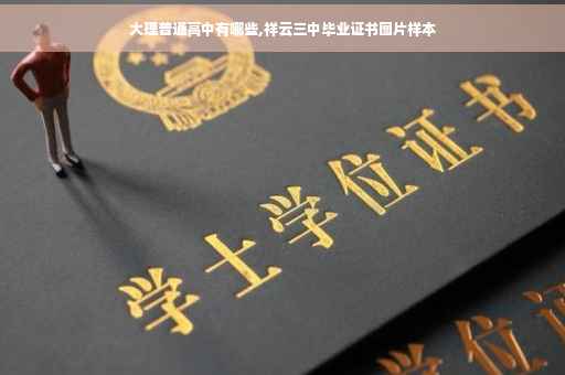 大理普通高中有哪些,祥云三中毕业证书图片样本