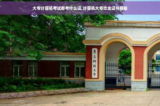 大专计算机考试都考什么证,计算机大专毕业证书模板