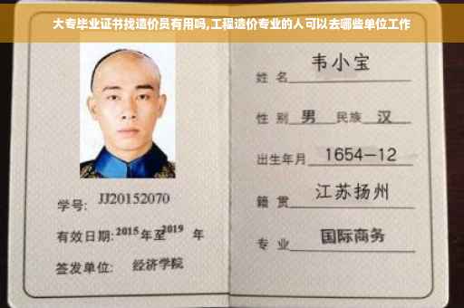 大专毕业证书找造价员有用吗,工程造价专业的人可以去哪些单位工作