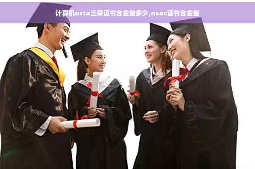 计算机osta三级证书含金量多少,nsac证书含金量