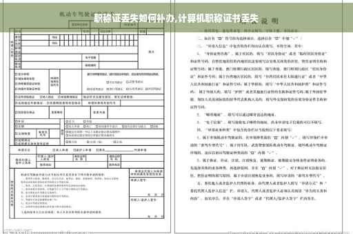 职称证丢失如何补办,计算机职称证书丢失