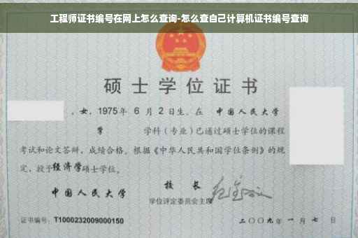 工程师证书编号在网上怎么查询-怎么查自己计算机证书编号查询