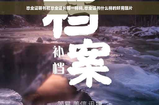 毕业证明书和毕业证长得一样吗,毕业证书什么样的好用图片