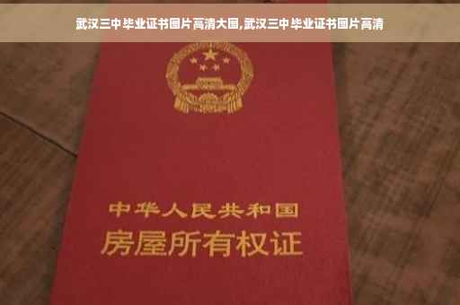 武汉三中毕业证书图片高清大图,武汉三中毕业证书图片高清
