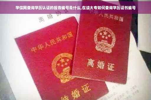 学信网查询学历认证的报告编号是什么,在读大专如何查询学历证书编号