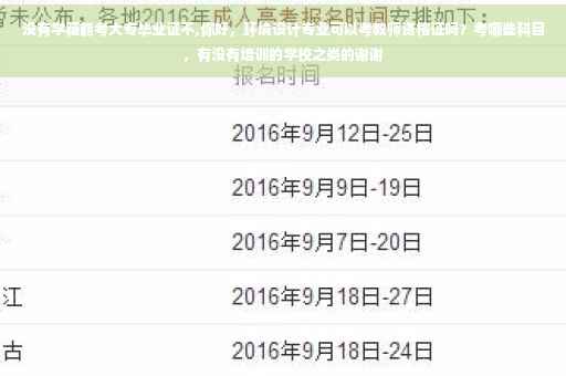 没有学籍能考大专毕业证不,你好，环境设计专业可以考教师资格证吗？考哪些科目，有没有培训的学校之类的谢谢