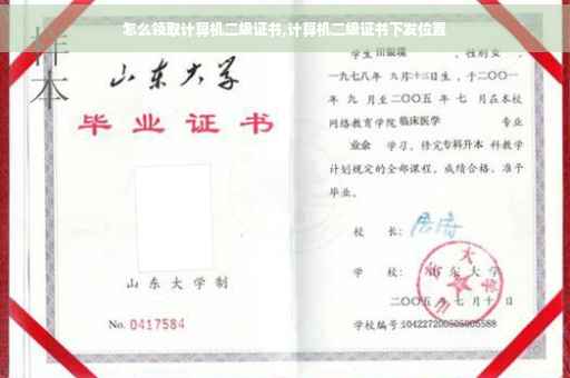 怎么领取计算机二级证书,计算机二级证书下发位置