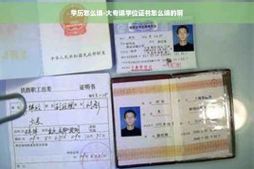 学历怎么填-大专填学位证书怎么填的啊