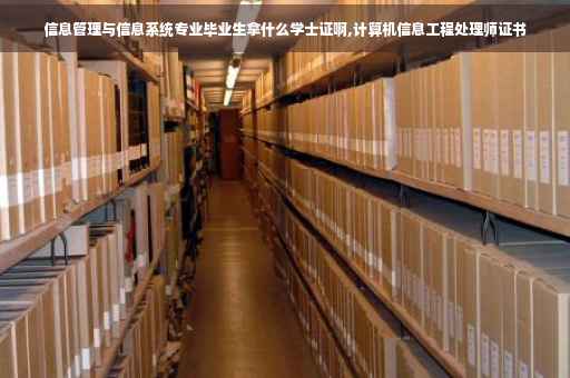 信息管理与信息系统专业毕业生拿什么学士证啊,计算机信息工程处理师证书