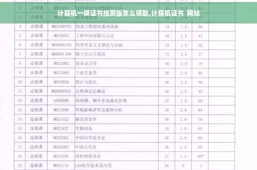 计算机一级证书纸质版怎么领取,计算机证书  网站