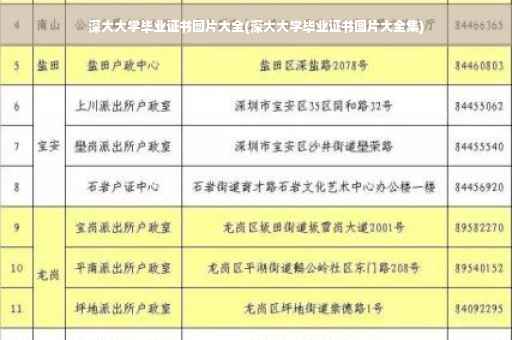 深大大学毕业证书图片大全(深大大学毕业证书图片大全集)