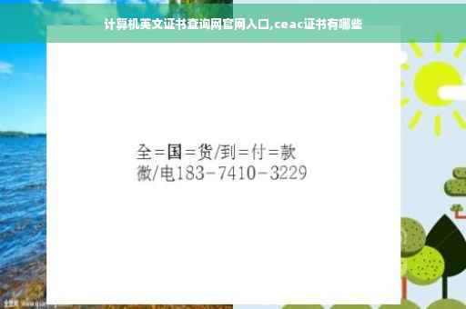 计算机英文证书查询网官网入口,ceac证书有哪些
