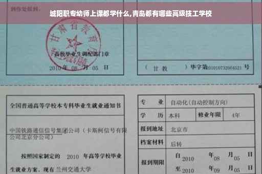 城阳职专幼师上课都学什么,青岛都有哪些高级技工学校