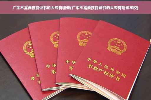 广东不需要技能证书的大专有哪些(广东不需要技能证书的大专有哪些学校)
