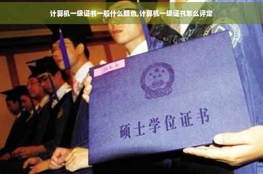 计算机一级证书一般什么颜色,计算机一级证书怎么评定