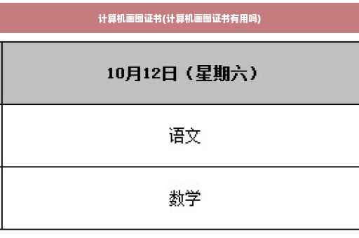 计算机画图证书(计算机画图证书有用吗)