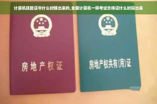 计算机技能证书什么时候出来的,全国计算机一级考试合格证什么时间出来