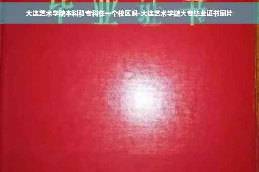 大连艺术学院本科和专科在一个校区吗-大连艺术学院大专毕业证书图片