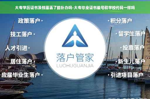 大专学历证书及档案丢了能补办吗-大专毕业证书编号和学校代码一样吗