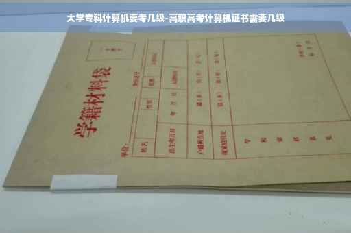 大学专科计算机要考几级-高职高考计算机证书需要几级