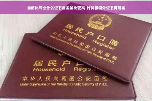 自动化专业什么证书含金量比较高-计算机国外证书有哪些
