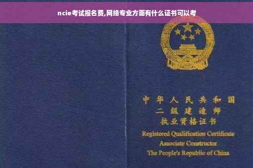 ncie考试报名费,网络专业方面有什么证书可以考