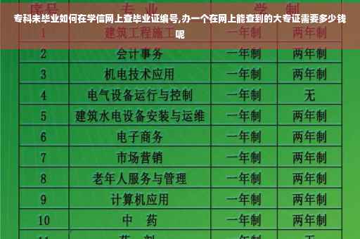 专科未毕业如何在学信网上查毕业证编号,办一个在网上能查到的大专证需要多少钱呢
