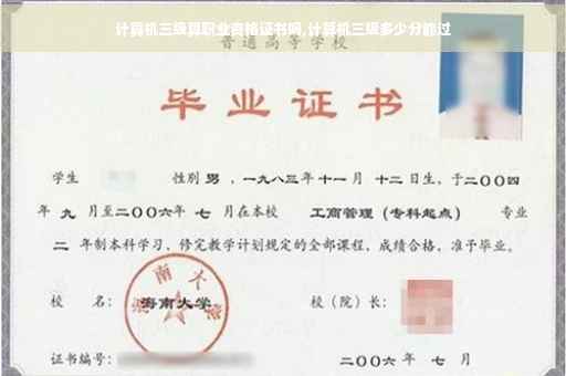 计算机三级算职业资格证书吗,计算机三级多少分能过