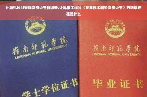 计算机项目管理资格证书有哪些,计算机工程师（专业技术职务资格证书）的获取途径是什么