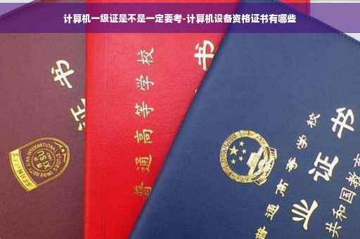 计算机一级证是不是一定要考-计算机设备资格证书有哪些