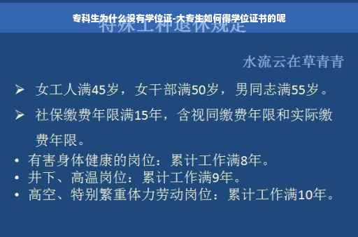 专科生为什么没有学位证-大专生如何得学位证书的呢