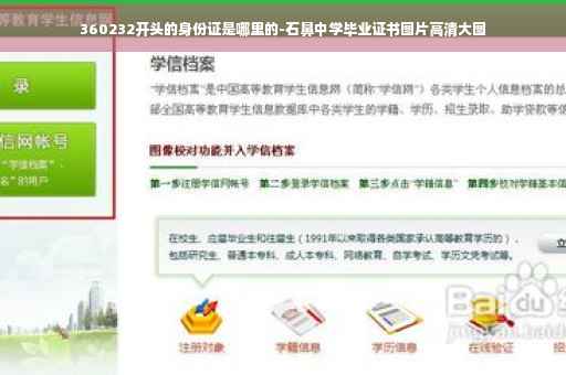 360232开头的身份证是哪里的-石鼻中学毕业证书图片高清大图