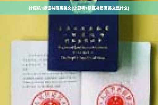 计算机1级证书简写英文(计算机1级证书简写英文是什么)