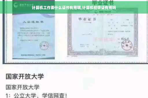计算机工作要什么证书有用呢,计算机初级证有用吗