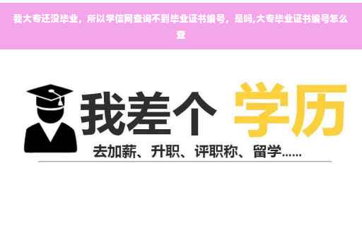 我大专还没毕业，所以学信网查询不到毕业证书编号，是吗,大专毕业证书编号怎么查