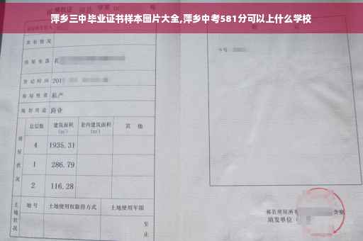 萍乡三中毕业证书样本图片大全,萍乡中考581分可以上什么学校