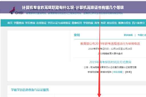 计算机专业的高级职称有什么呀-计算机高级证书有哪几个等级 计算机专业的高级职称有什么呀-计算机高级证书有哪几个等级