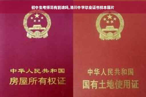 初中生考师范有前途吗,洛川中学毕业证书样本图片