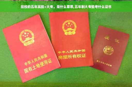 技校的五年高技+大专。是什么意思,五年制大专能考什么证书