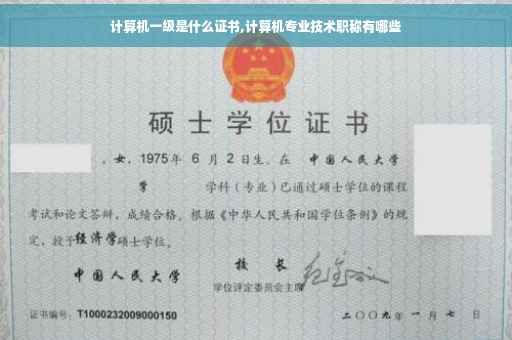 计算机一级是什么证书,计算机专业技术职称有哪些