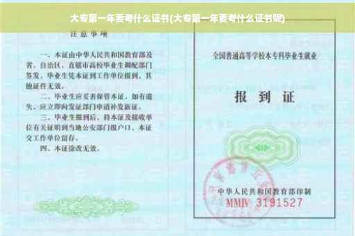 大专第一年要考什么证书(大专第一年要考什么证书呢)